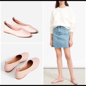 Everlane Light Pink "Italian Leather Day Glove" Flat Shoe Size 10. Fits like 9.5